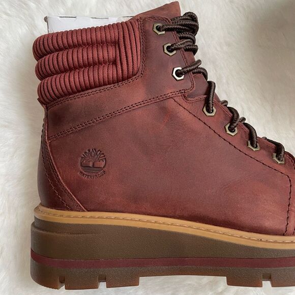 TIMBERLAND CERVINIA VALLEY Women’s Waterproof Mid Zip Boots Brown 8.5 - Picture 8 of 12